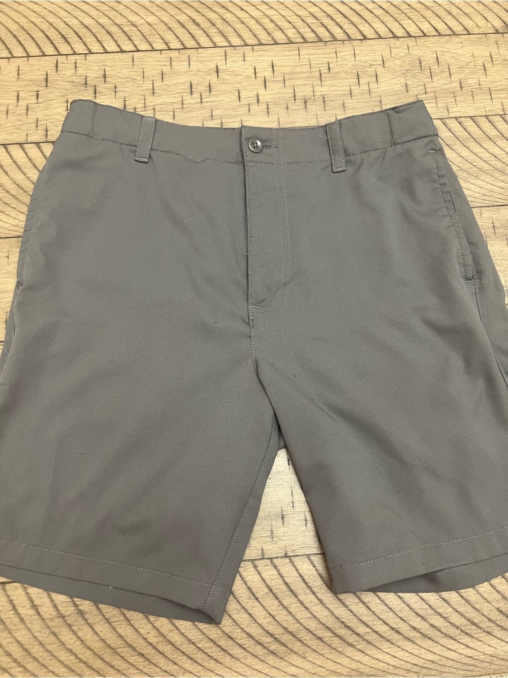 Class Club Boy’s Flat Front Performance Shorts - Gray Size 18